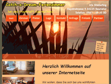 Tablet Screenshot of catch-a-dream-ferienzimmer.de